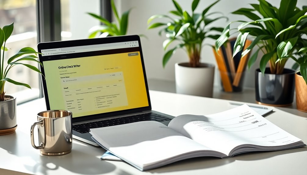 online check writer features
