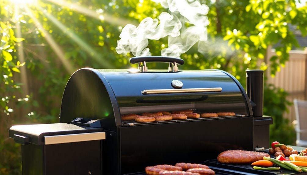 smoky vertical charcoal smoker